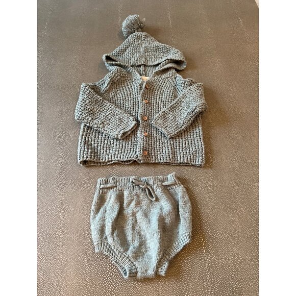 Rylee & Cru Blue Sweater And Bloomer Set EUC 12/18M